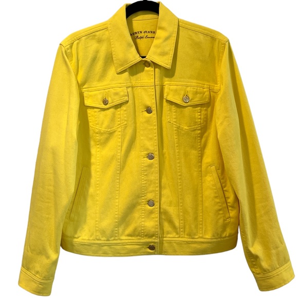 Ralph Lauren yellow denim jeans jacket L NWOT
